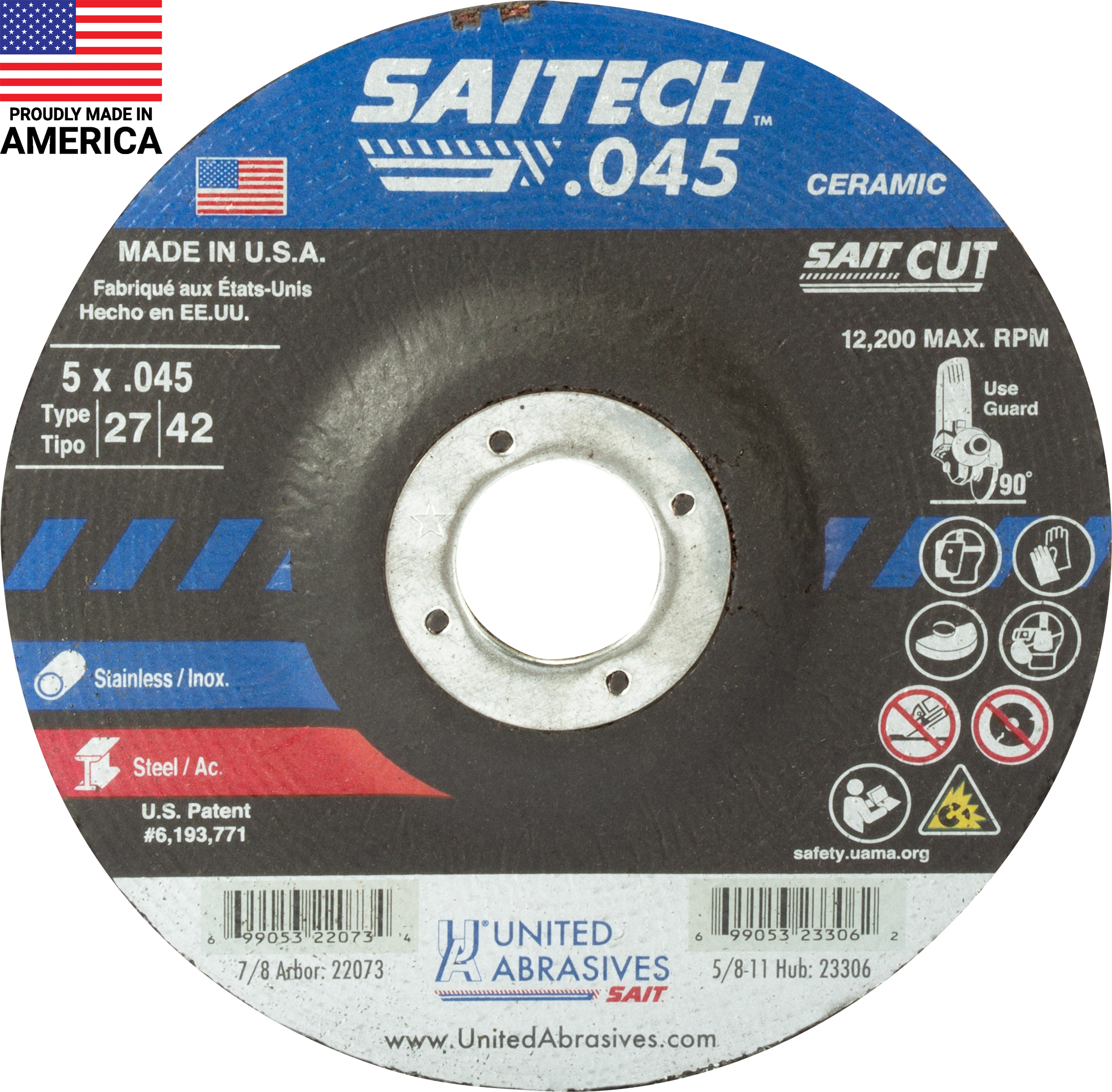 DT 5 X .045 X 7/8 SAITECH - Cutting Wheels